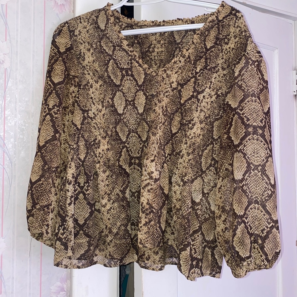Zara snake skin blouse